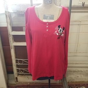 2/$20 Disney Store Medium Red Long Sleeve Top